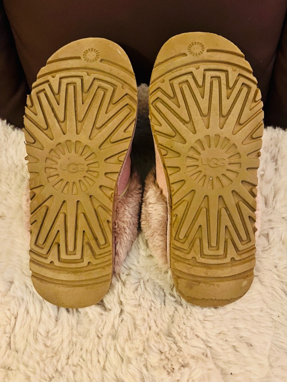 UGG Women’s Shearling-Lined Slippers in Dusty Pink - Picture 15 of 15